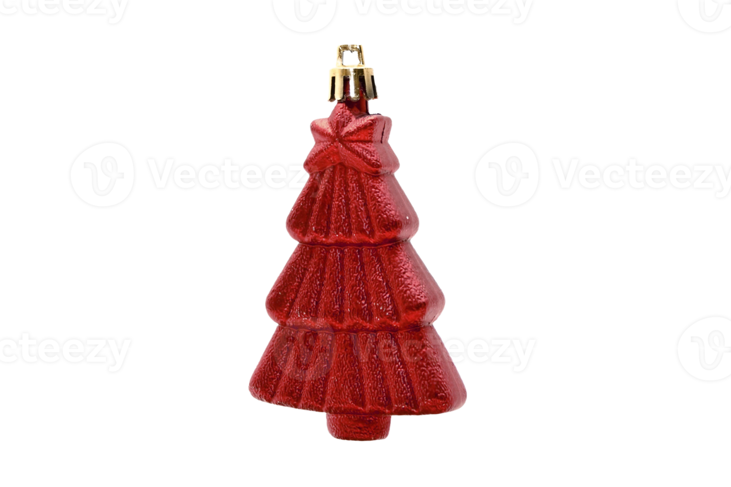 Red christmas tree decor isolated on a transparent background png