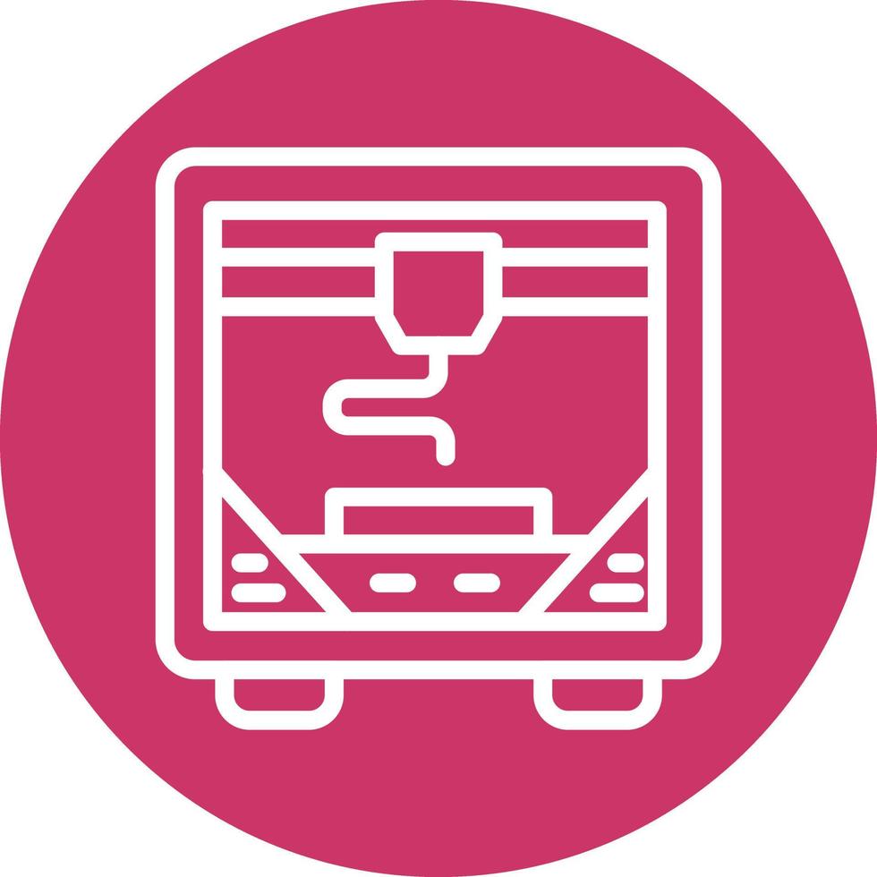 3d Printer Vector Icon Design
