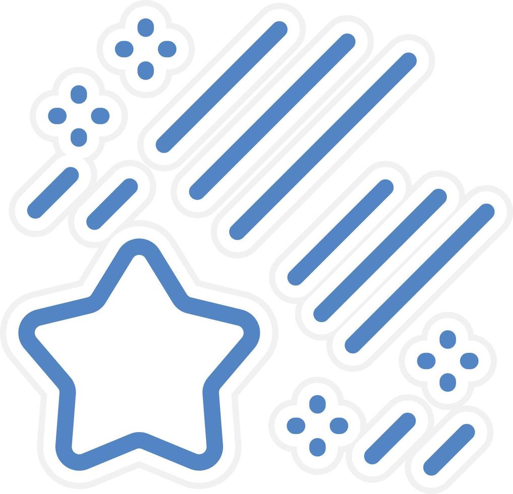 Falling Star Vector Icon Style