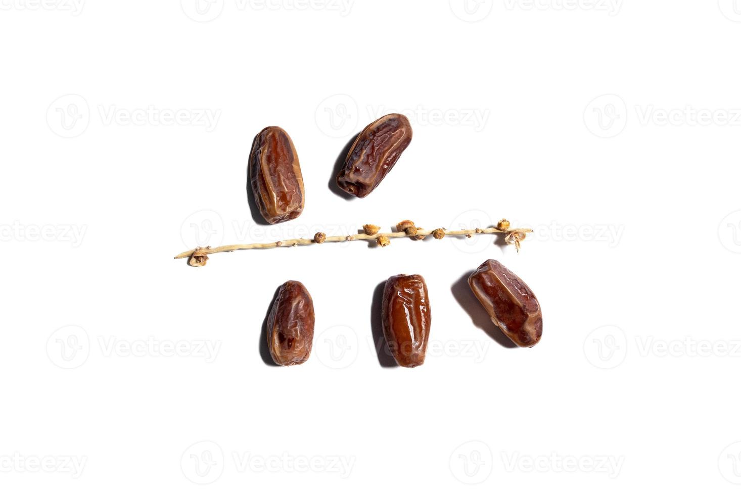 Dates fruit isolated on white background, after some edits. photo