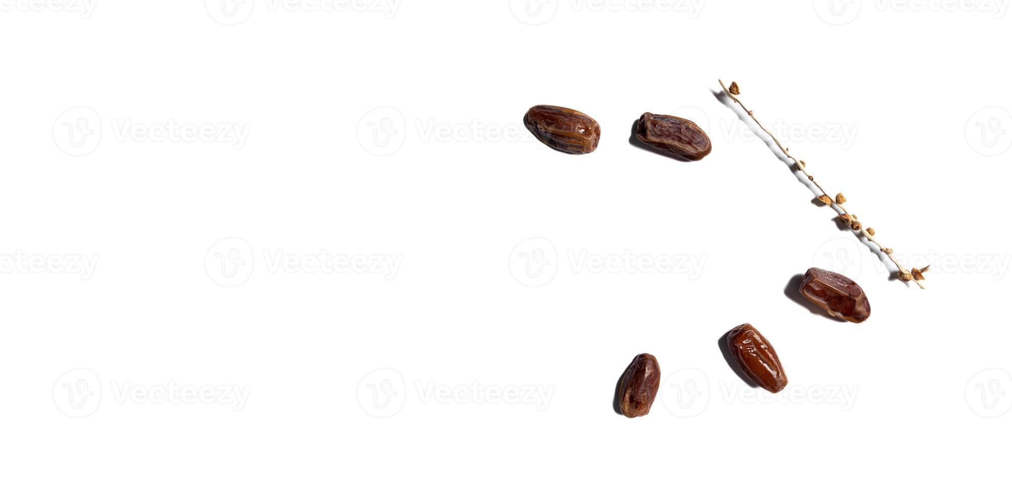 Dates fruit isolated on white background, after some edits. photo