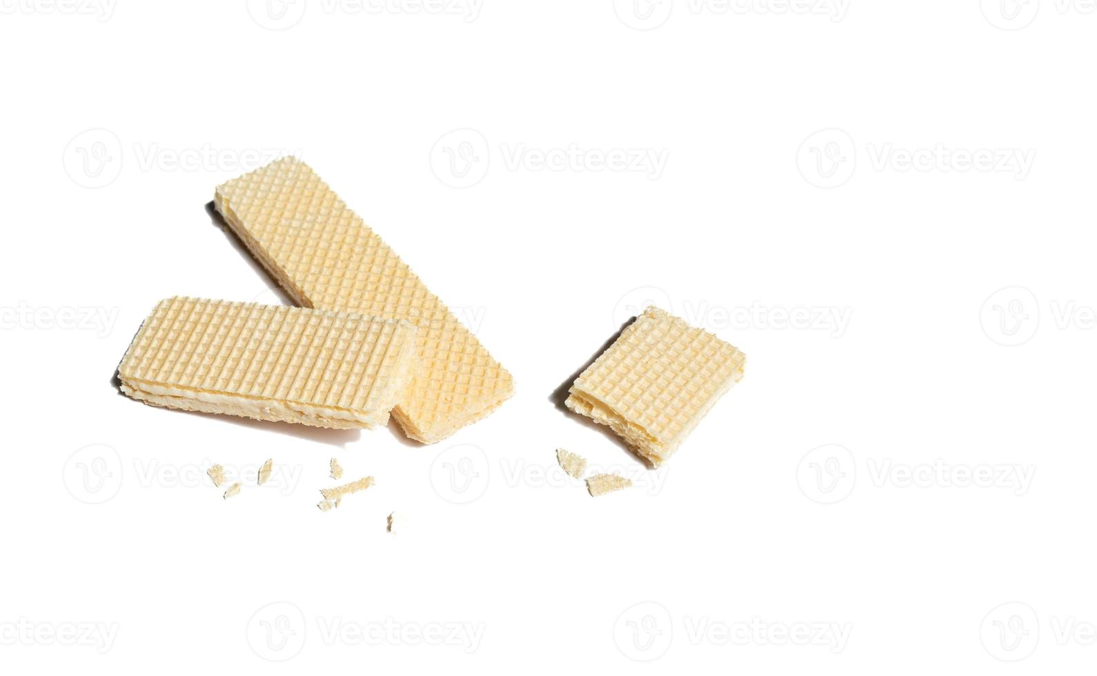Cracked wafers isolated on white background, after some edits. photo