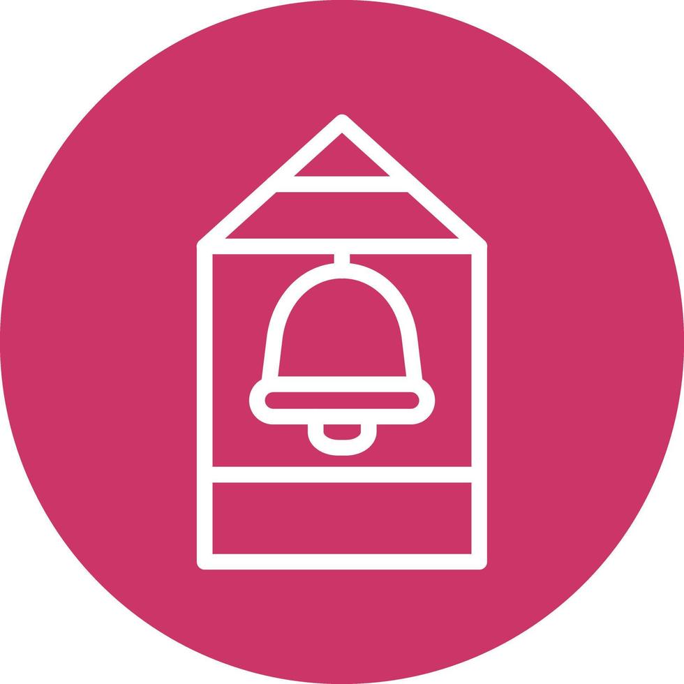 Bell Tower Vector Icon Design