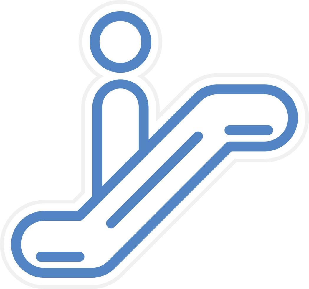 Escalator Vector Icon Style