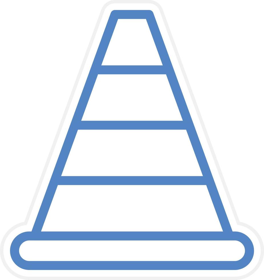 Traffic Cone Vector Icon Style