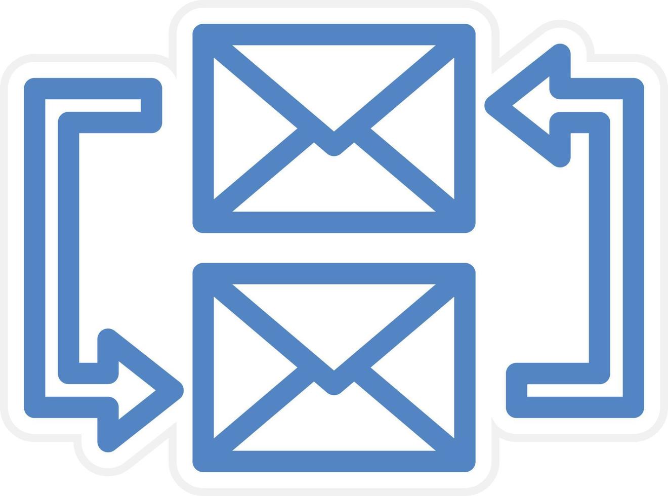 Exchange Mails Vector Icon Style