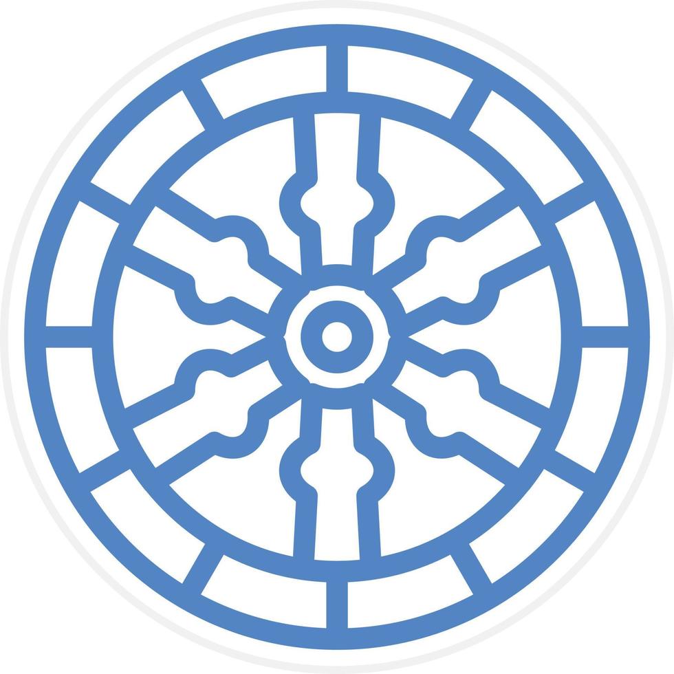 Wooden Wheel Vector Icon Style