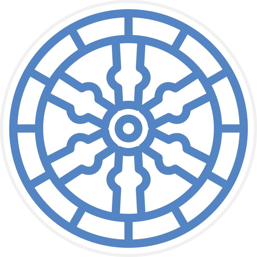 Wooden Wheel Vector Icon Style