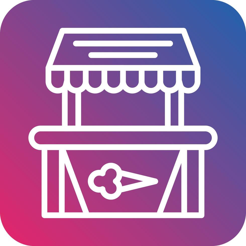 Ice Cream Stall Vector Icon Design