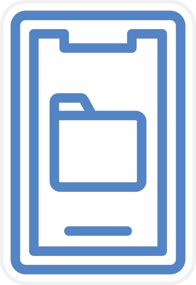 Mobile Folder Vector Icon Style