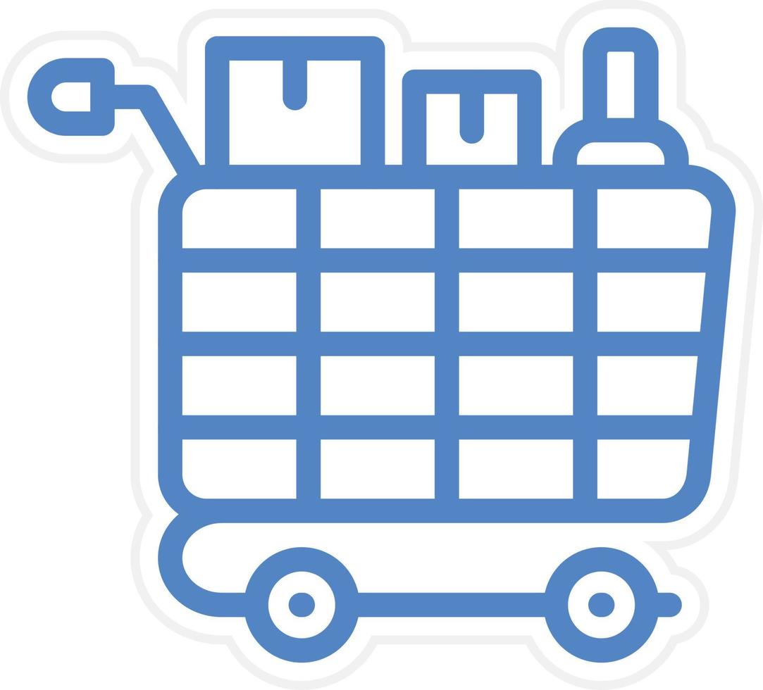 Food Cart Vector Icon Style