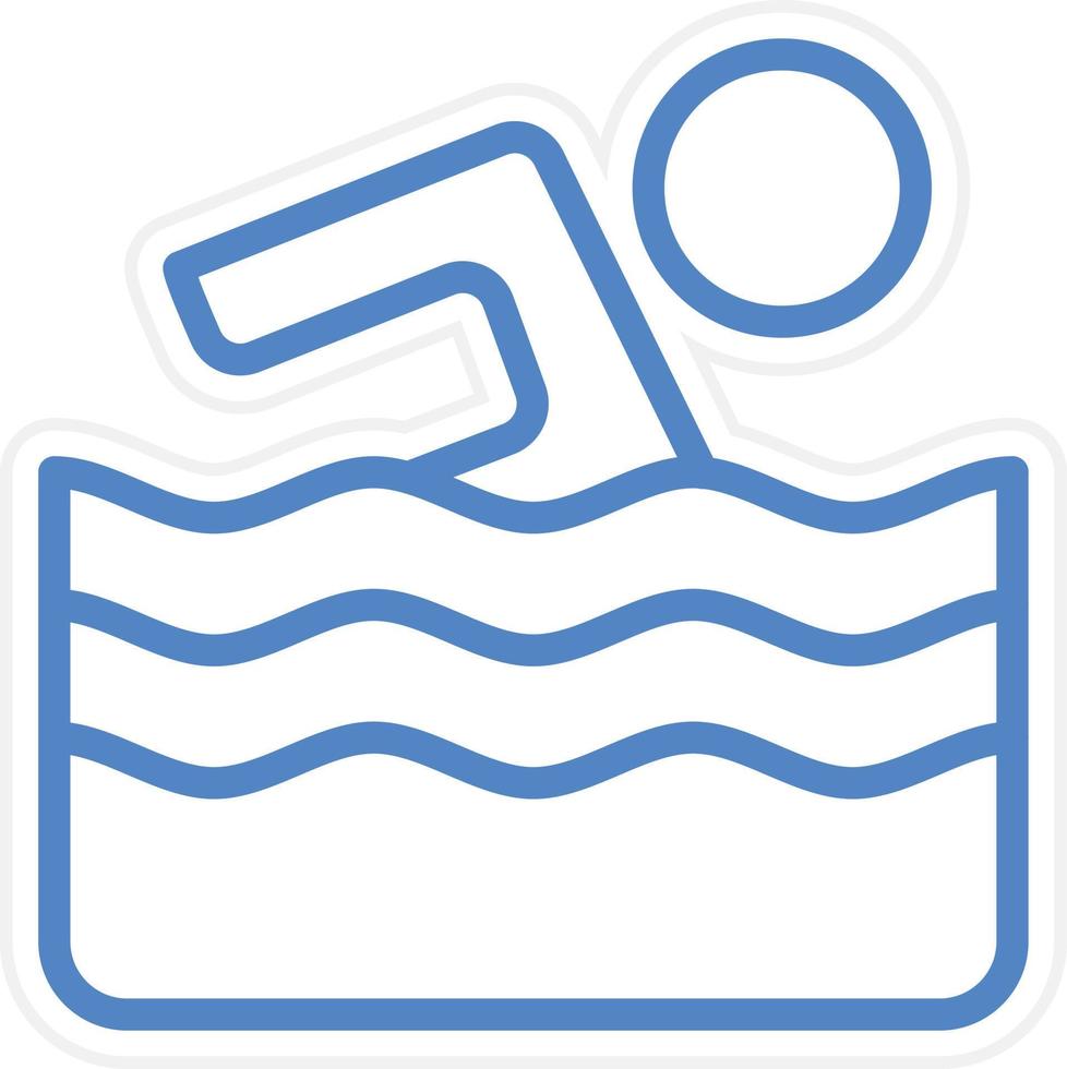 Swimming Vector Icon Style
