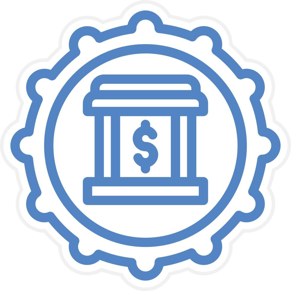 Banking System Vector Icon Style