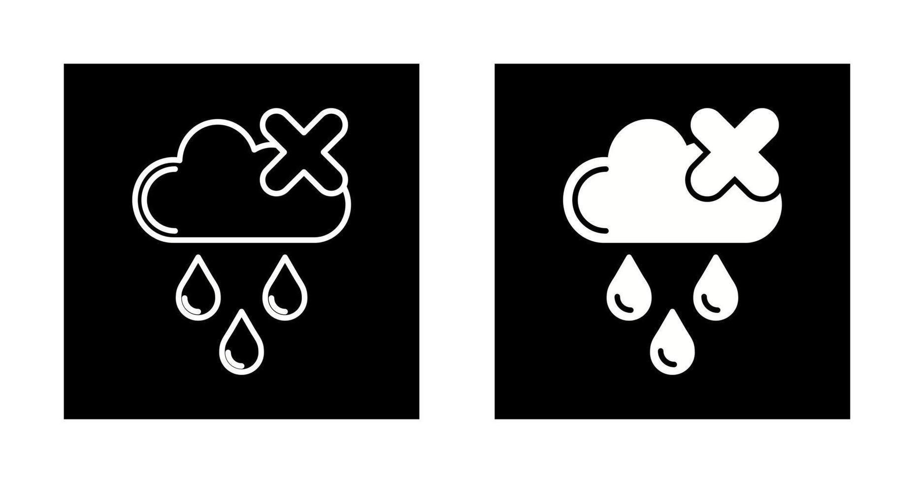 sin icono de vector de lluvia