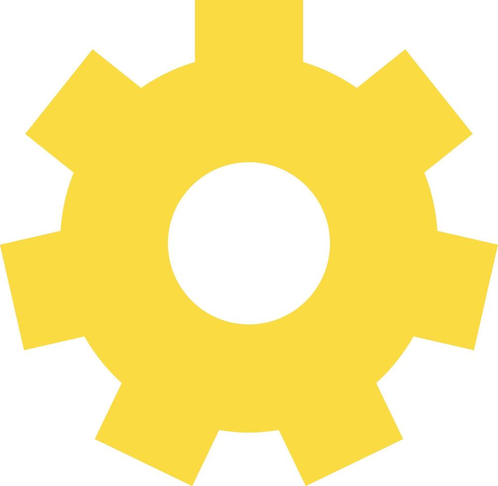 Settings gear flat color ui icon. Device configuration. Developer mode. Setup button. Managing options. Simple filled element for mobile app. Colorful solid pictogram. Vector isolated RGB illustration