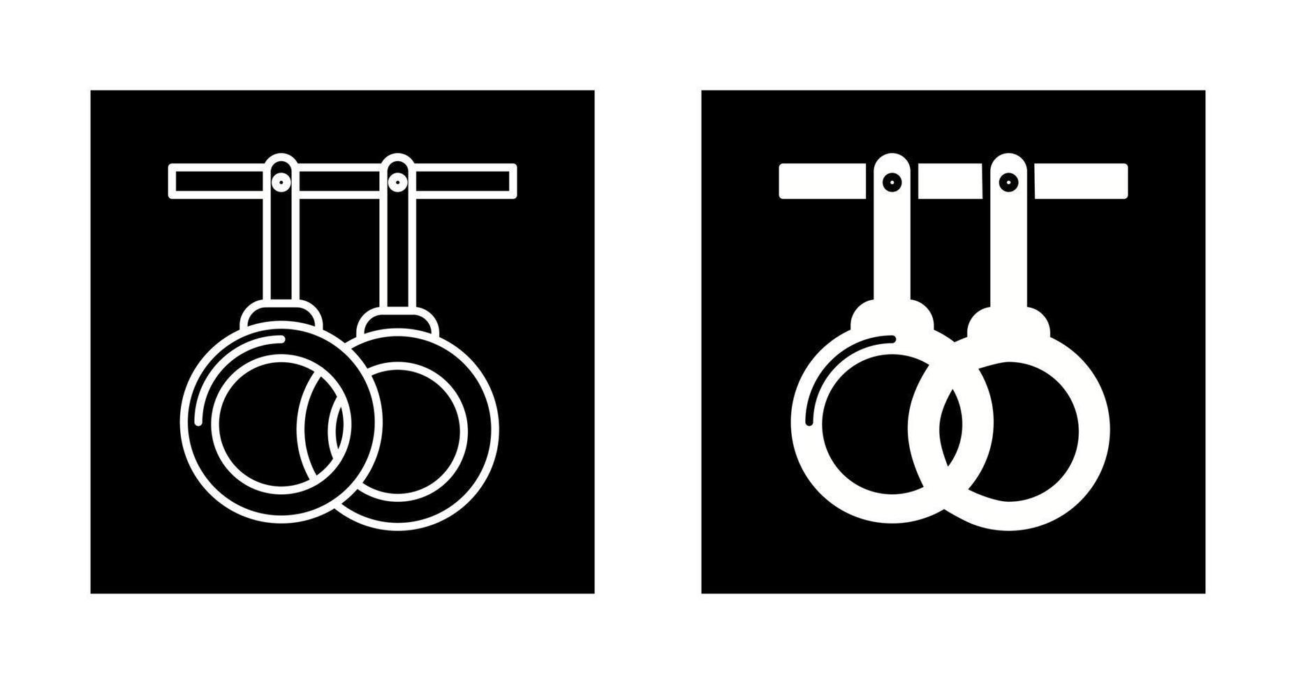 icono de vector de anillos de gimnasio