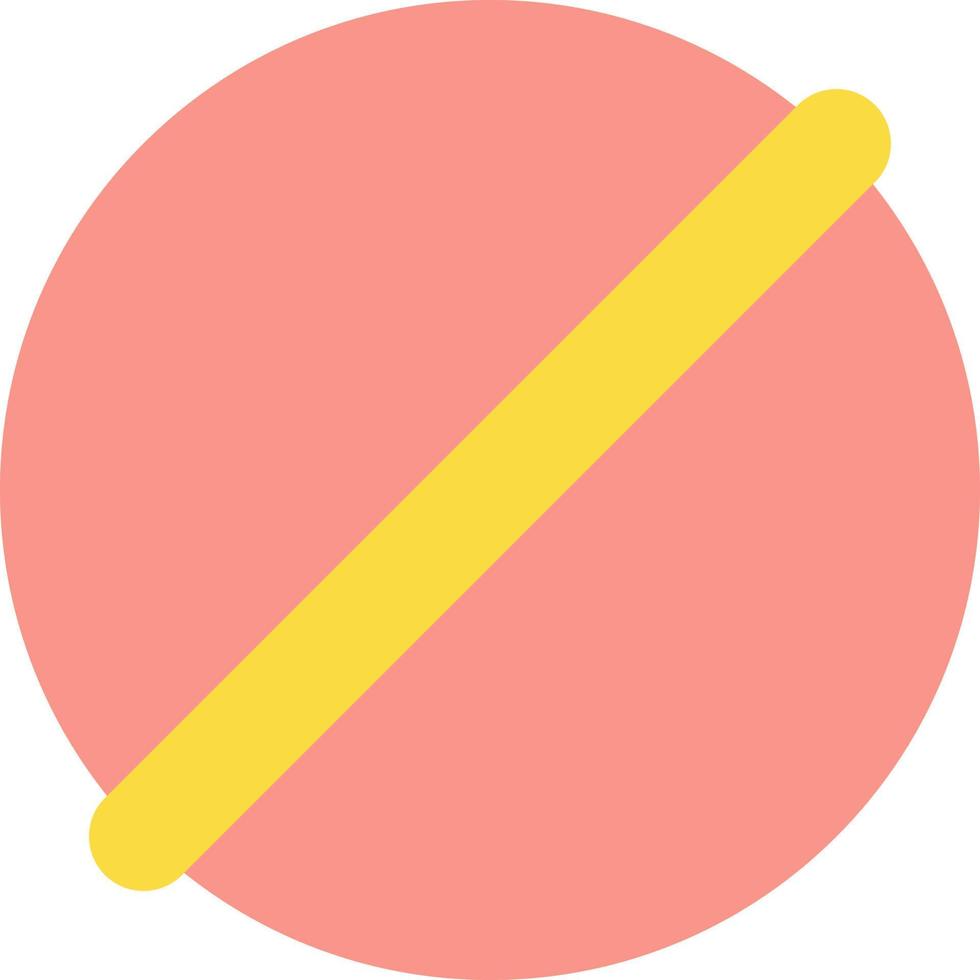 Failure occurred flat color ui icon. Error message. Access blocked. Restriction, limit. Banned website. Simple filled element for mobile app. Colorful solid pictogram. Vector isolated RGB illustration