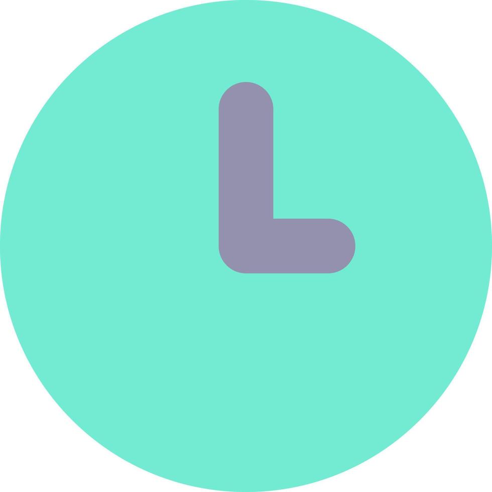 Clock flat color ui icon. Set alarm. Tracking time. Snooze feature. Daily reminder. Schedule time. Simple filled element for mobile app. Colorful solid pictogram. Vector isolated RGB illustration