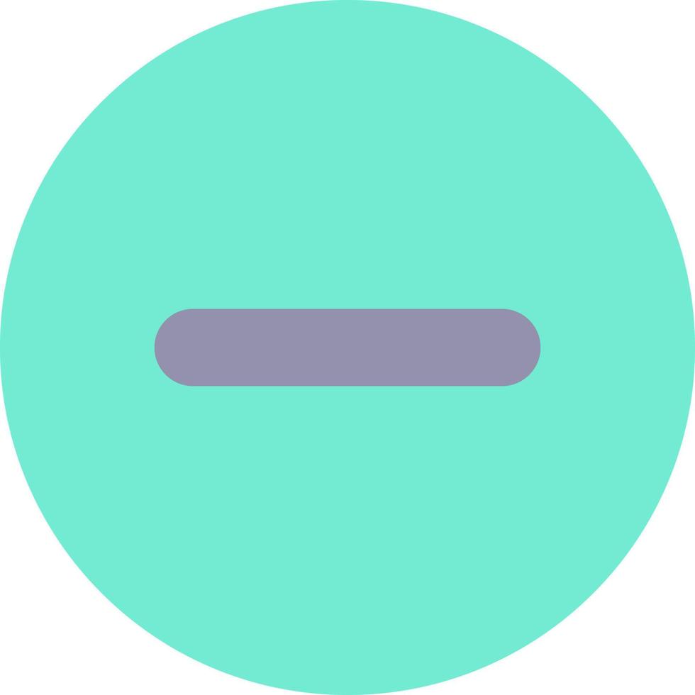 Remove button flat color ui icon. Decrease volume. Collapsible content. Toolbar control. Menu command. Simple filled element for mobile app. Colorful solid pictogram. Vector isolated RGB illustration