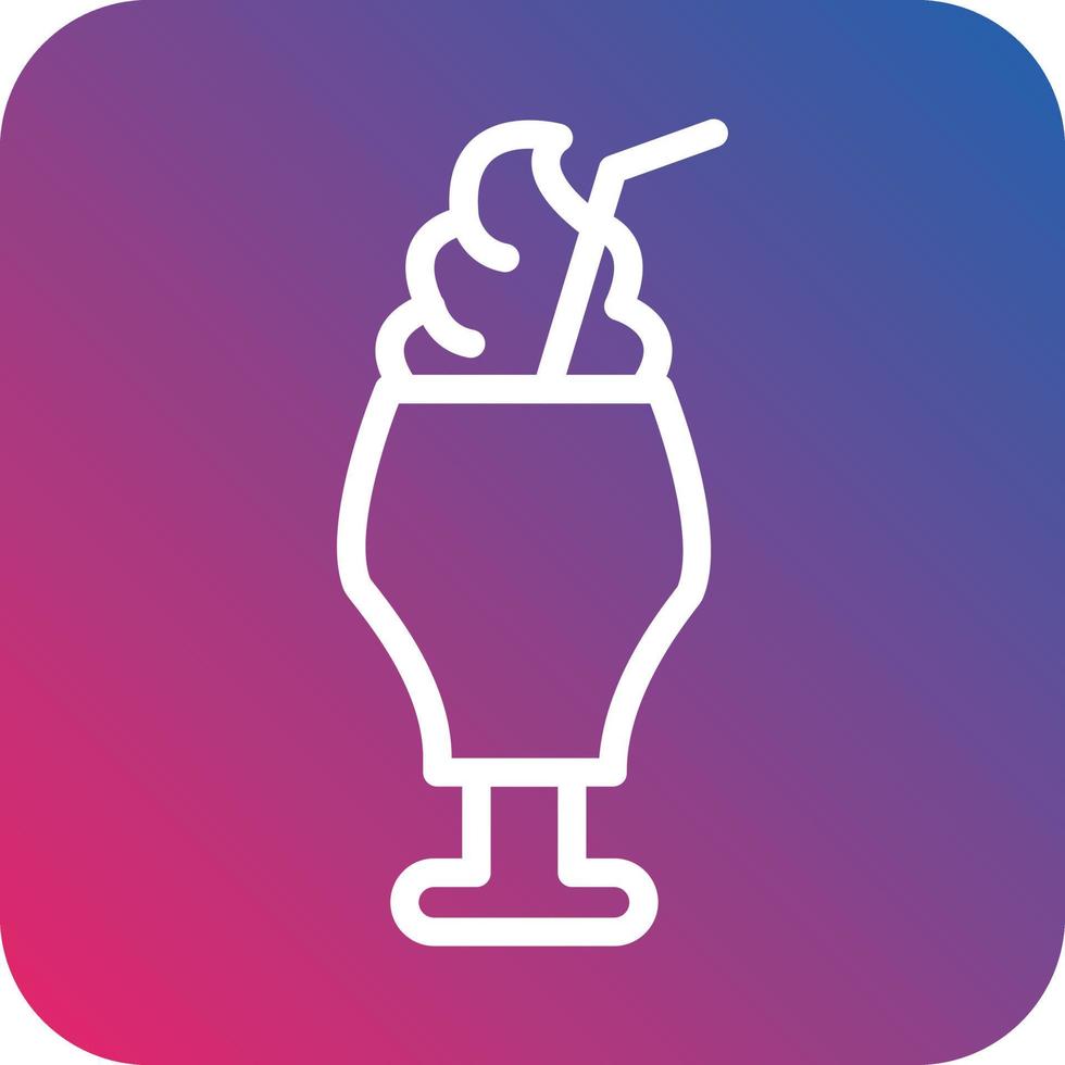 Milkshake Vector Icon Design