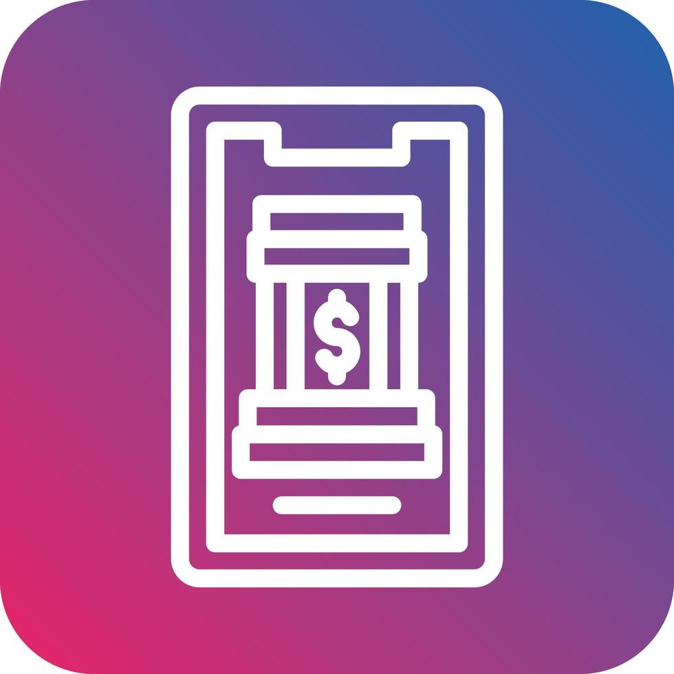 Mobile Banking Vector Icon Design