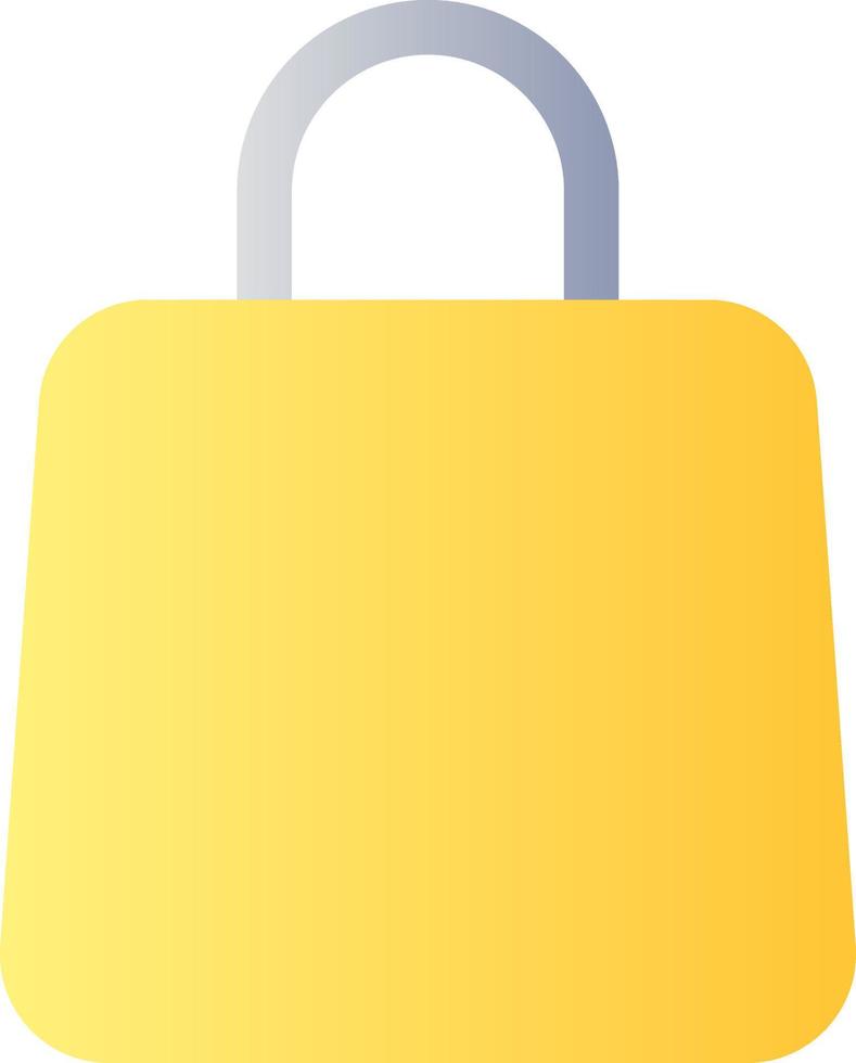 Shopping bag flat gradient color ui icon. Purchase goods. Shopaholism and consumerism. Gift package. Simple filled pictogram. GUI, UX design for mobile application. Vector isolated RGB illustration
