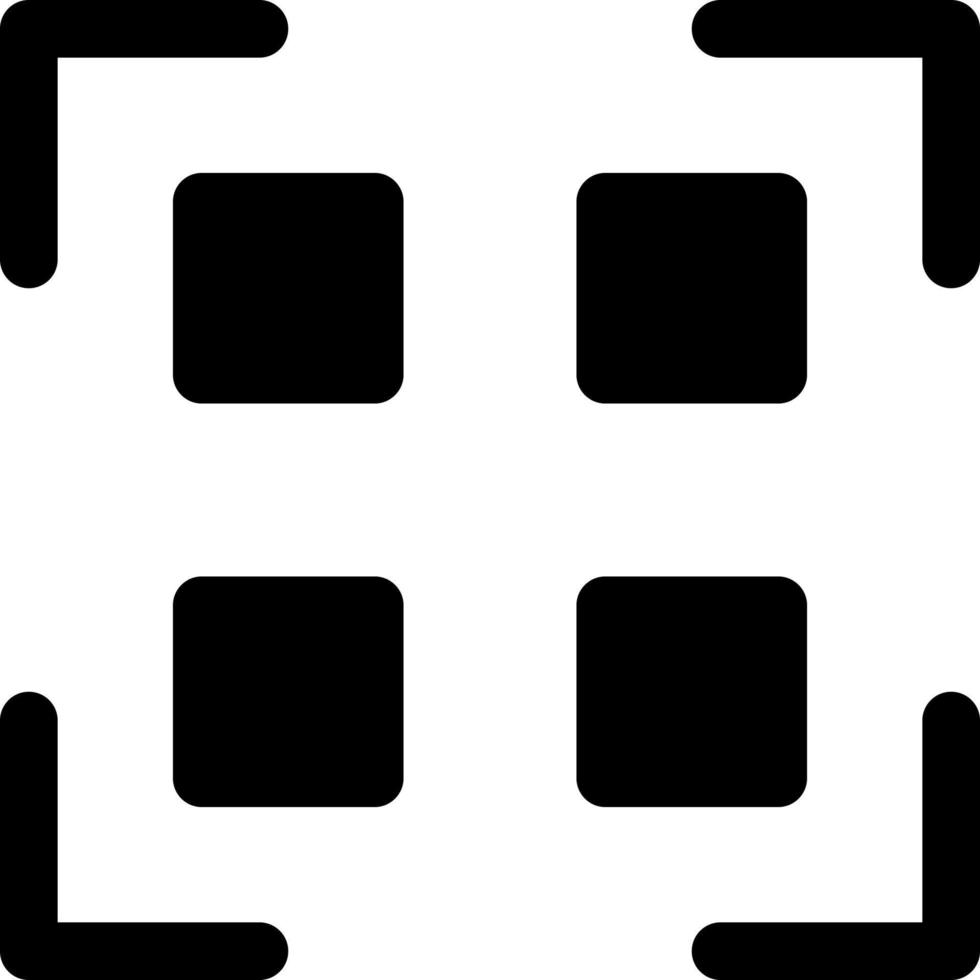 Scan qr code black glyph ui icon. Decode digital information with smartphone. User interface design. Silhouette symbol on white space. Solid pictogram for web, mobile. Isolated vector illustration