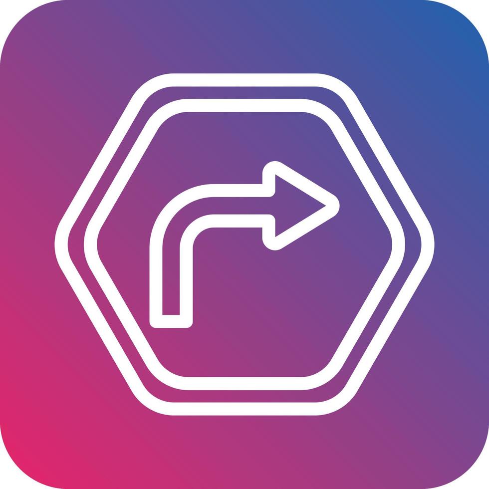 Turn Right Vector Icon Design