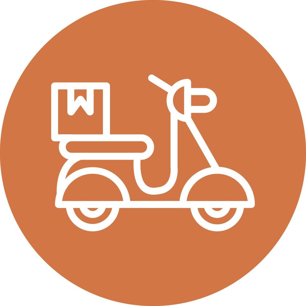 Motorbike Delivery Vector Icon Design