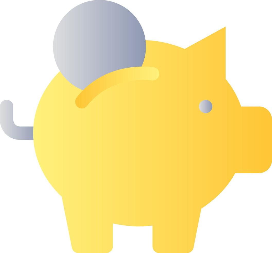 poner moneda dentro cerdito banco plano degradado color ui icono. salvar dinero. negocio y finanzas. presupuesto. sencillo lleno pictograma. interfaz gráfica de usuario, ux diseño para móvil solicitud. vector aislado rgb ilustración