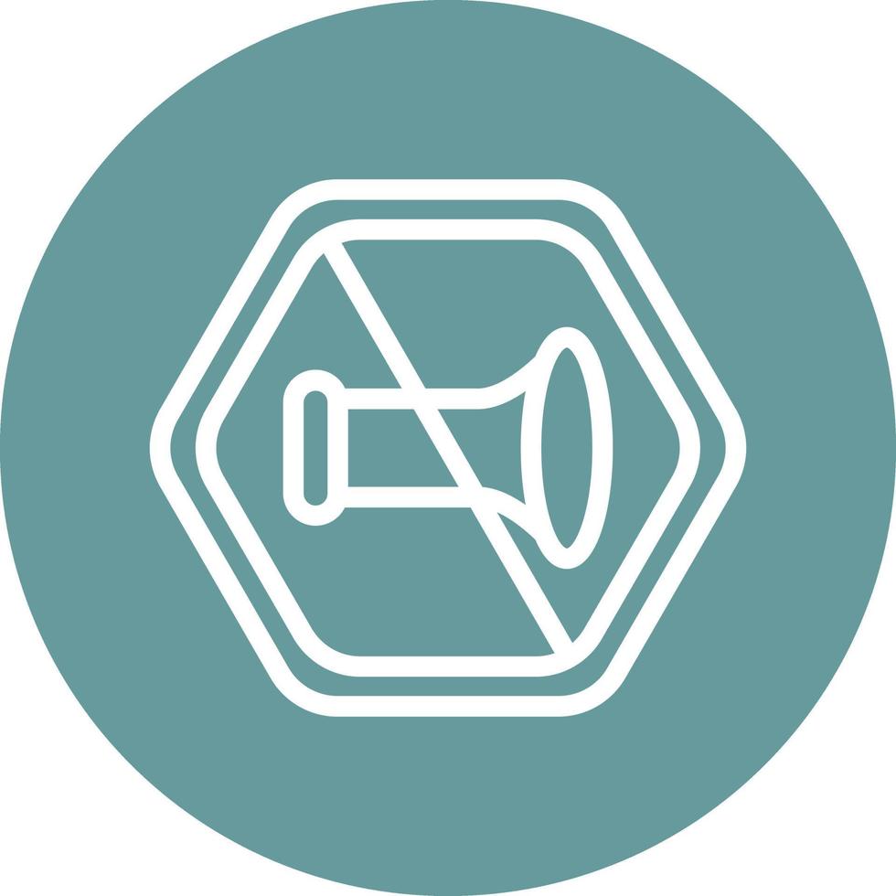 No Horn Vector Icon Design