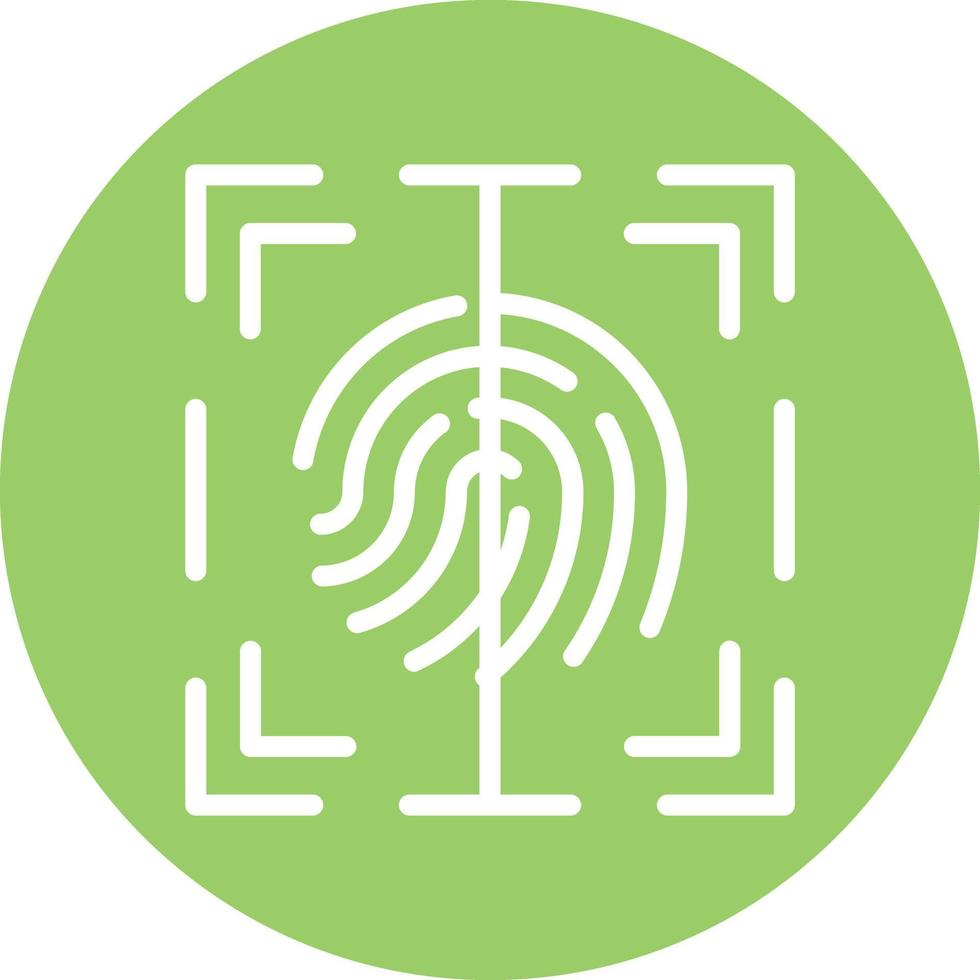 Fingerprint Scanner Vector Icon Design