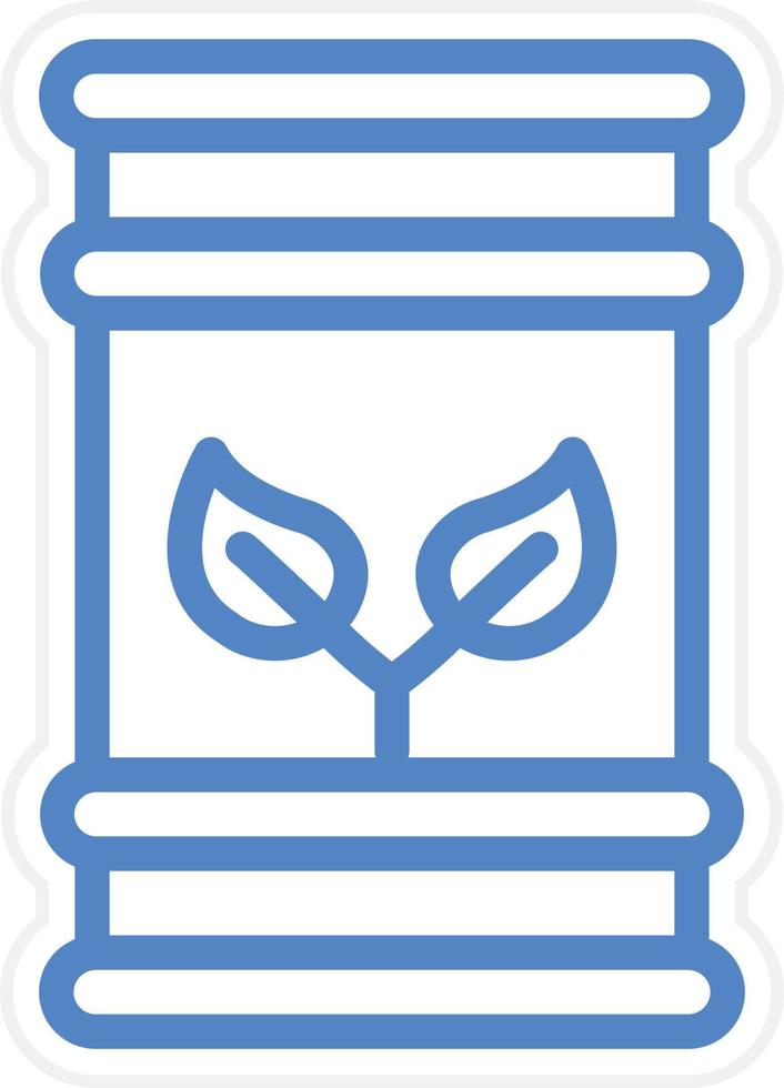 Eco Barrel Vector Icon Style