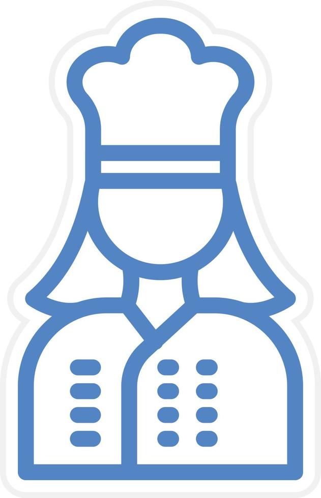 Lady Chef Vector Icon Style