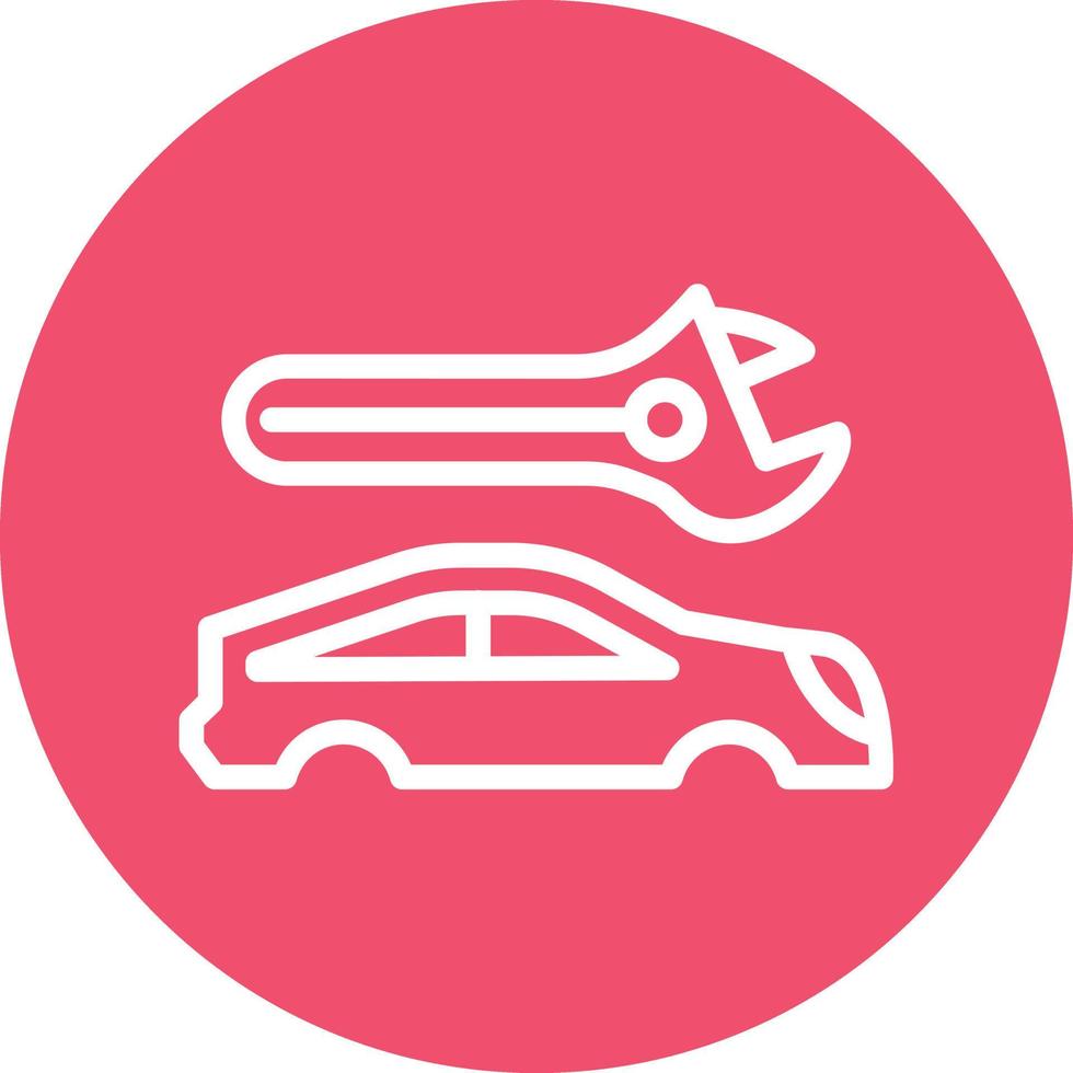 Car Body Repair Vector Icon Design