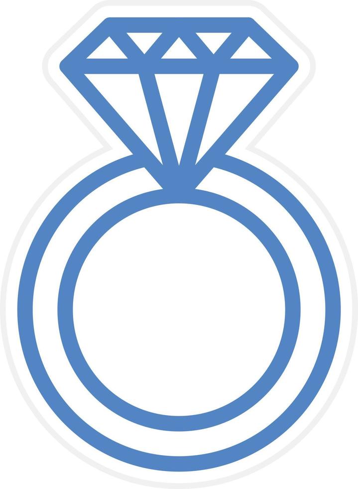 diamante anillo vector icono estilo