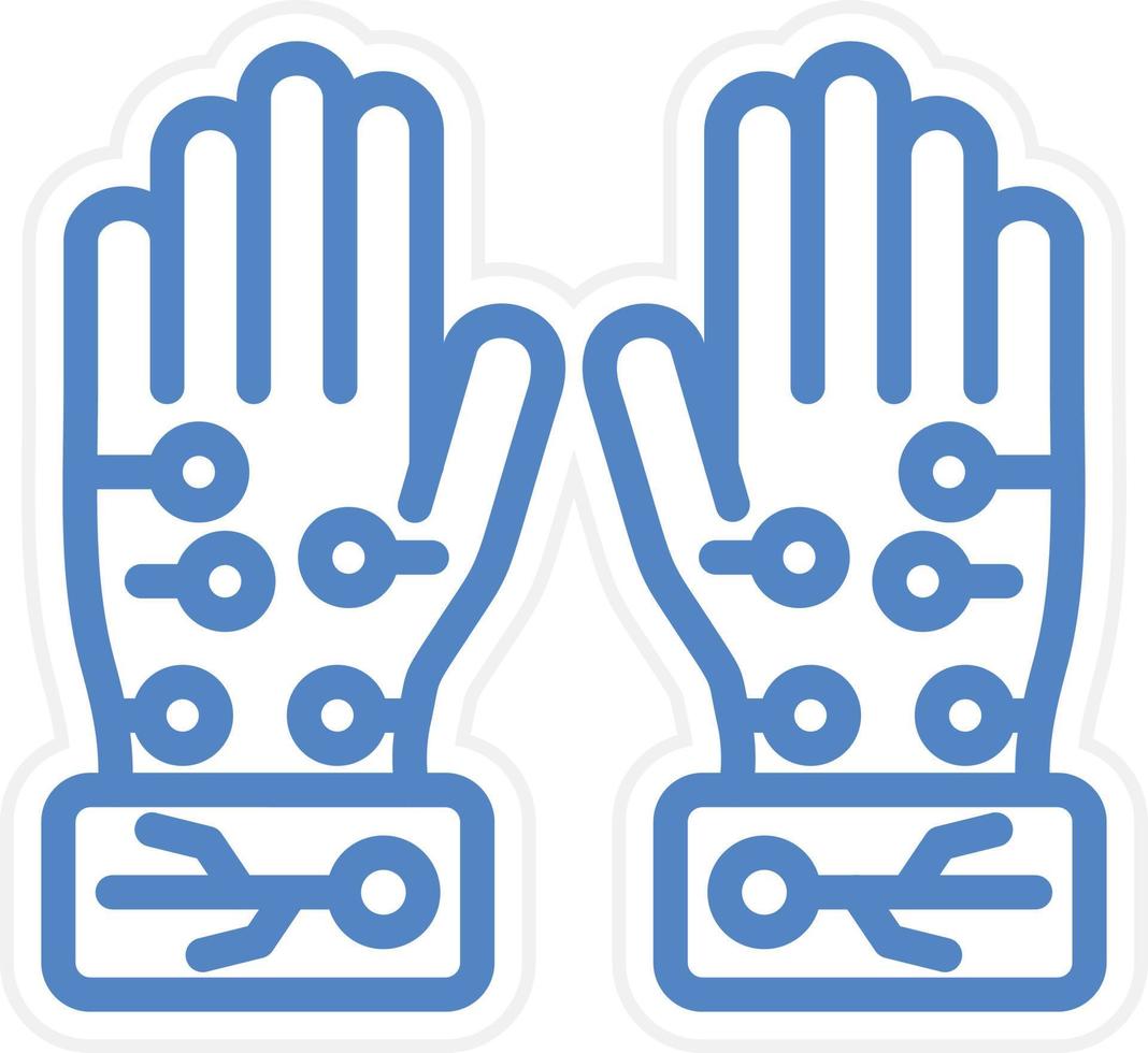 Wired Gloves Vector Icon Style