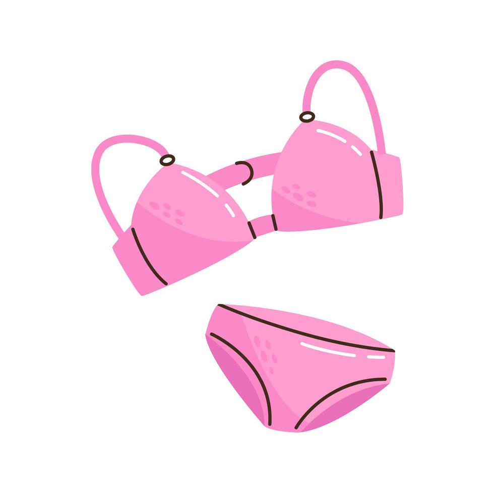 Pink lingerie or swimwear vector
