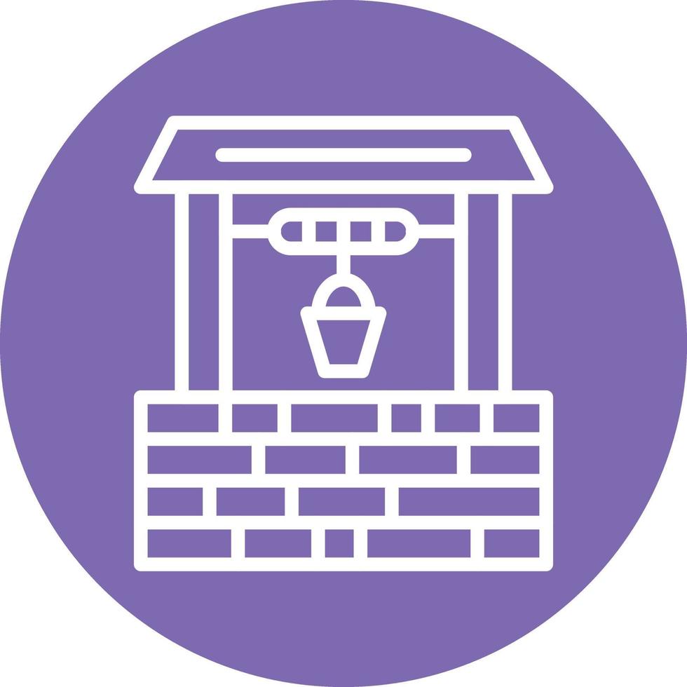 Water Well Vector Icon Design