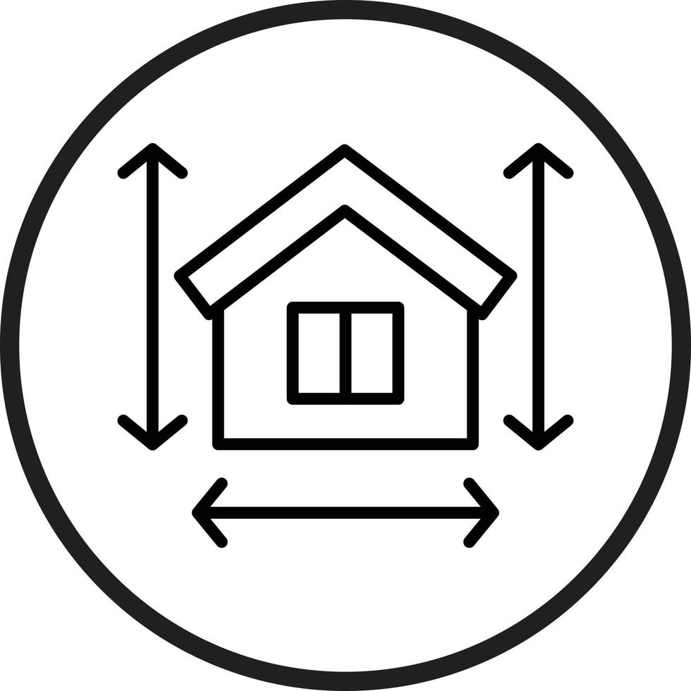 House Measurement Vector Icon Style