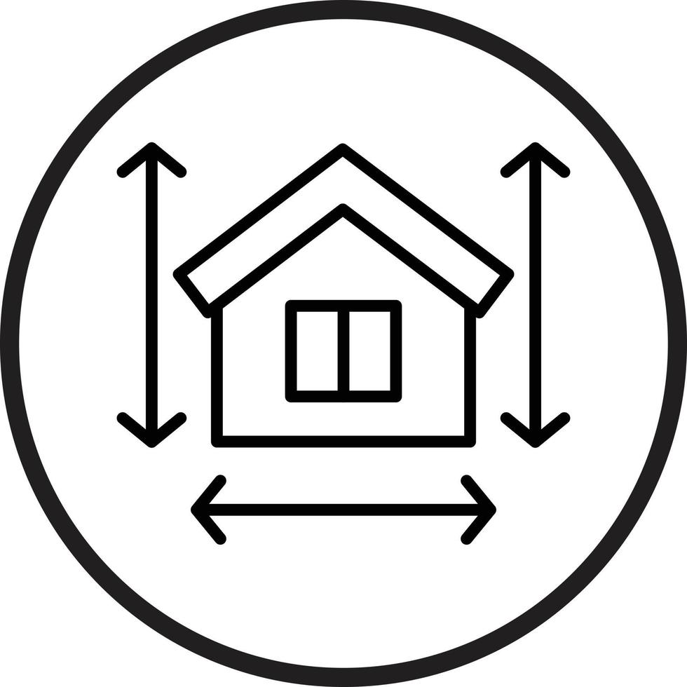 House Measurement Vector Icon Style