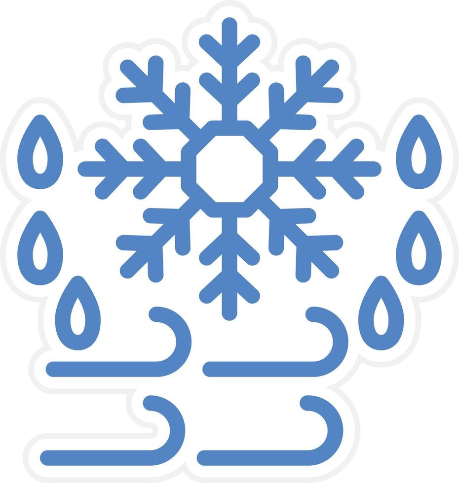 Cold Wave Vector Icon Style