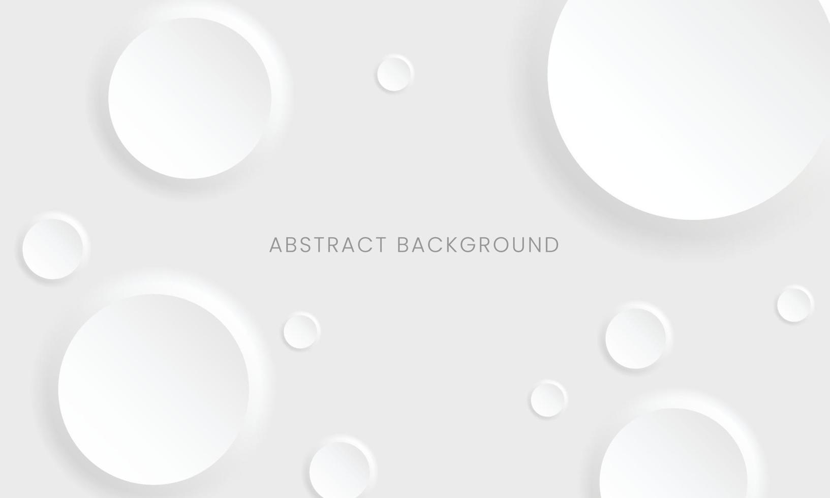 Abstract white modern background in neomorphism style. Minimal 3d circle shapes for cover, wallpaper, landing page. vector
