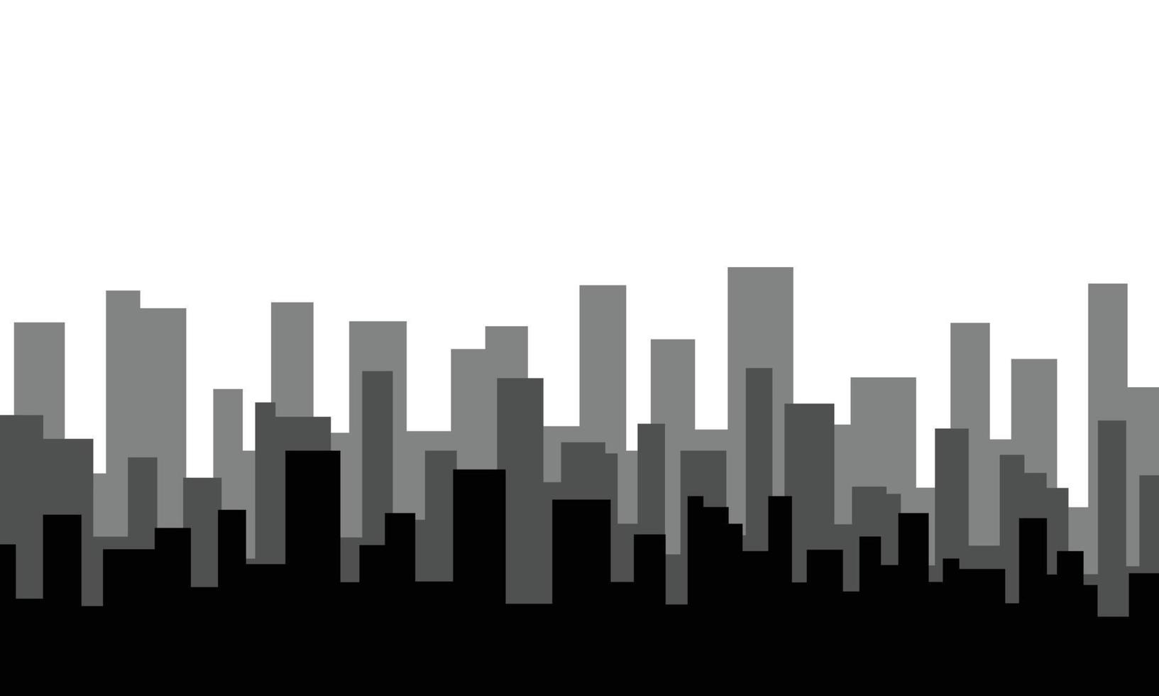 City silhouette land scape. Simple city landscape template vector
