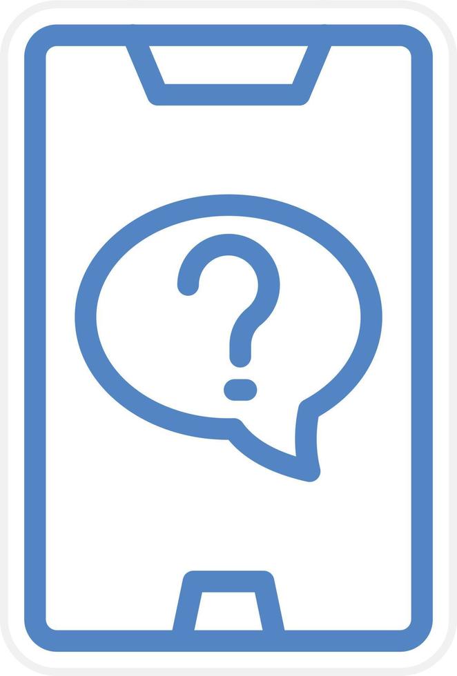 Online Question Vector Icon Style
