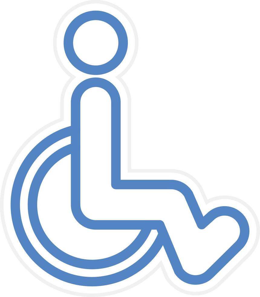 Disabled Sign Vector Icon Style