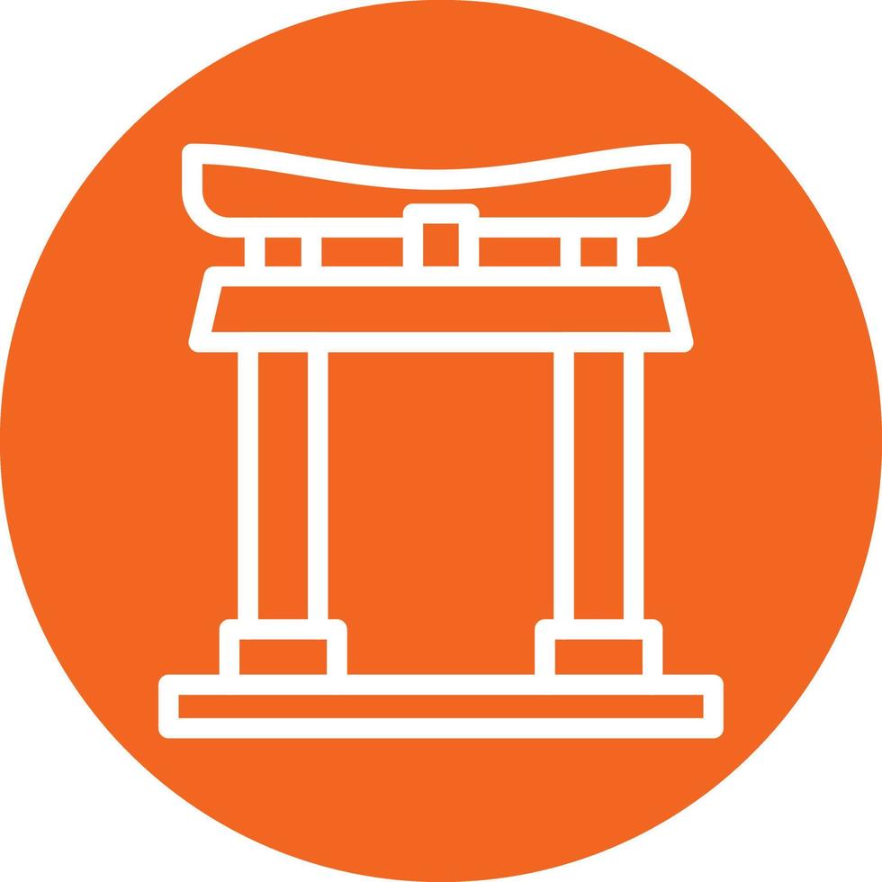 Torii Gate Vector Icon Design