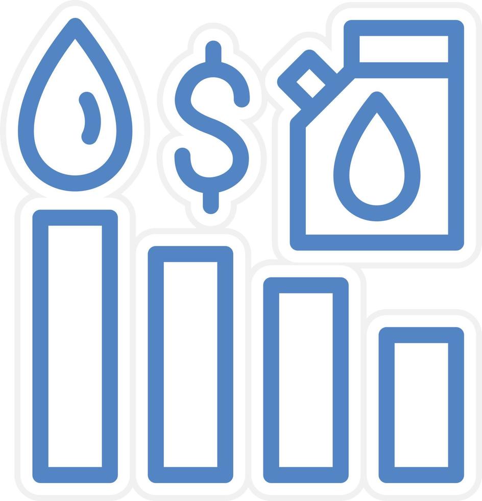 Oil Stock Market Vector Icon Style