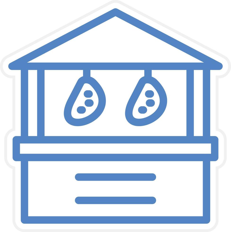 Meat Stall Vector Icon Style