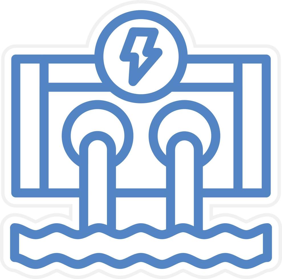 Hydro Power Vector Icon Style